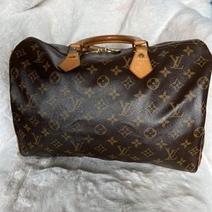 Auth Year 2012 Louis Vuitton Speedy 35 bandouliere monogram
